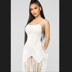Fashion Nova Swim - FASHION NOVA - MIA CROCHET DRESS - WHITE - NWT Fashion Nova Swim - FASHION NOVA - MIA CROCHET DRESS - WHITE - NWT
